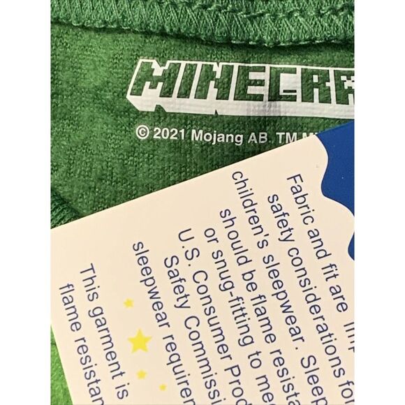 MINECRAFT Boys Sleeper CREEPER UNION SUIT PAJAMAS 1-PC FLEECE NWT - Picture 5 of 12